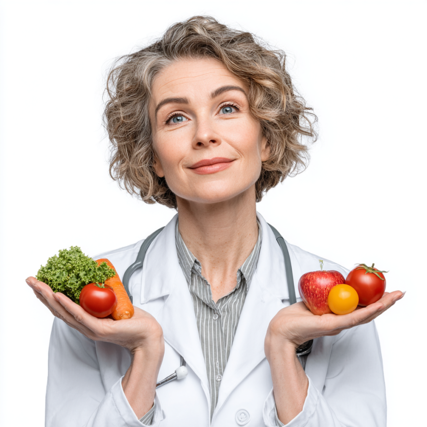 Дієтолог консультує пожилого клієнта